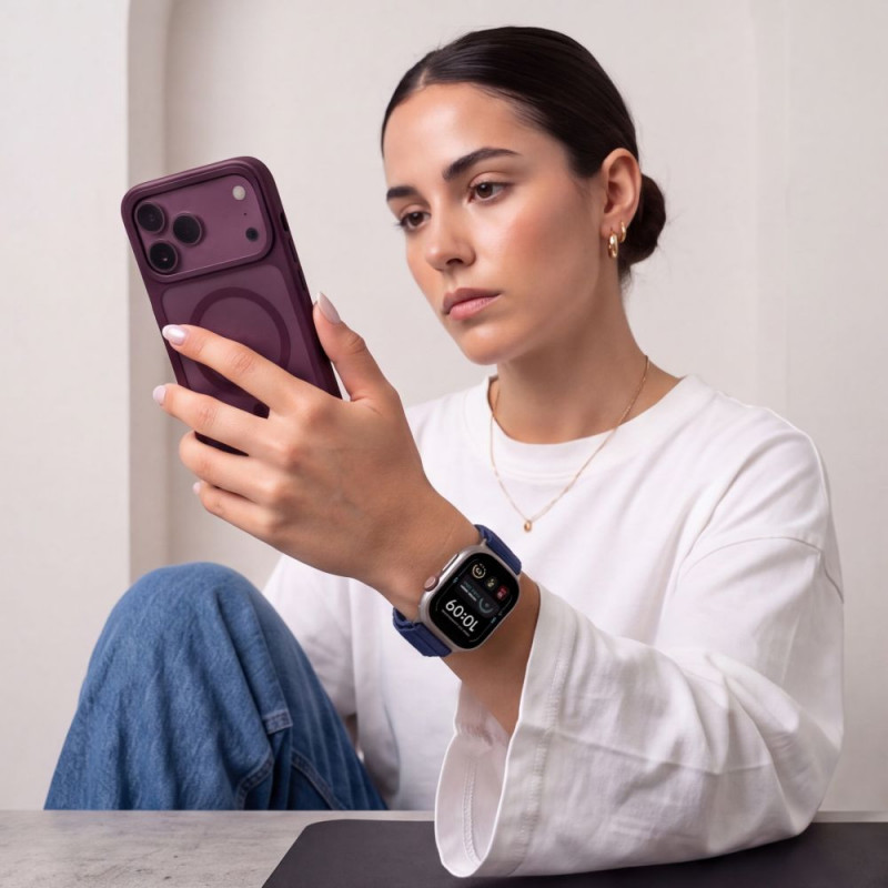 Tech-Protect Nylon Pro Apple Watch 8 / 9 / 10 / 11 / 12 / SE / Ultra 44/45/46/49 mm išmaniojo laikrodžio dirželis, Navy Blue