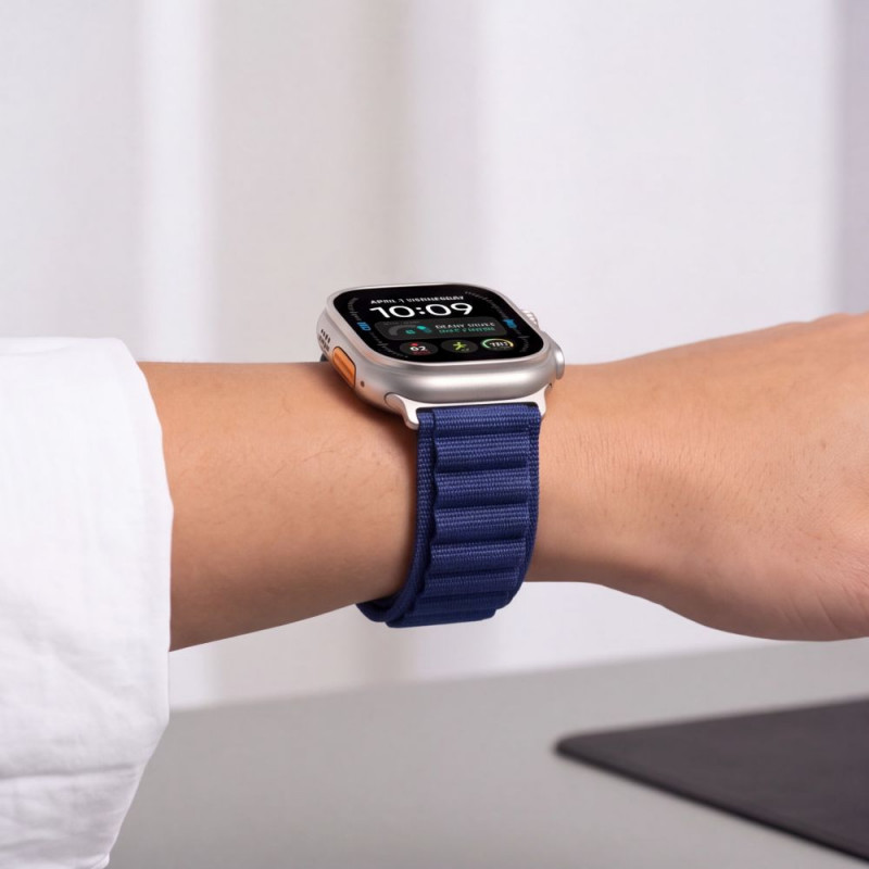 Tech-Protect Nylon Pro Apple Watch 8 / 9 / 10 / 11 / 12 / SE / Ultra 44/45/46/49 mm išmaniojo laikrodžio dirželis, Navy Blue