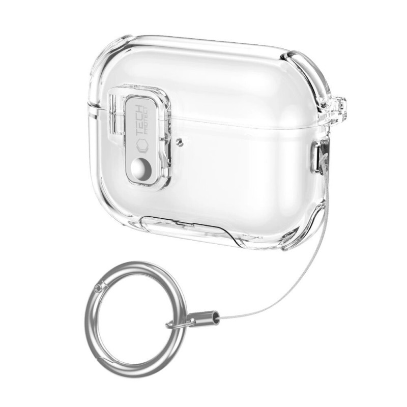 Tech-Protect Bounce Pro silikoninis Apple AirPods Pro 3 įkrovimo dėklo dangtelis, Clear