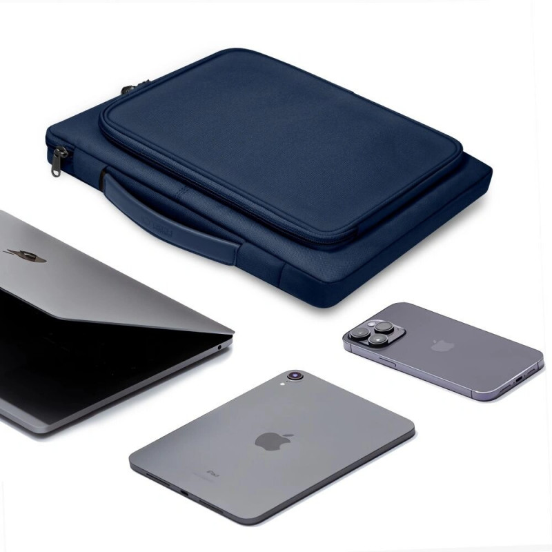 Tech-Protect Basic Bag nešiojamojo kompiuterio rankinė 15-16", tamsiai mėlyna