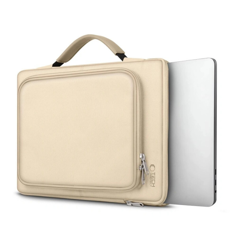 Tech-Protect Basic Bag nešiojamojo kompiuterio rankinė 15-16", Desert Beige