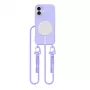 Tech-Protect Magnecklace MagSafe dėklas su virvele Apple iPhone 16, purpurinis
