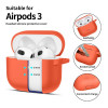 Tech-Protect Silicone Hook silikoninis Apple AirPods 3 įkrovimo dėklo dangtelis su karabinu, Neon Orange