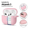 Tech-Protect Silicone Hook silikoninis Apple AirPods 3 dėklas su karabinu, Dusty Pink