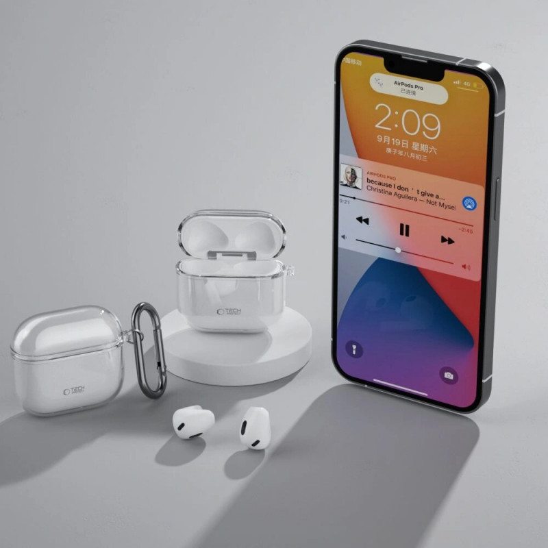 Tech-Protect Flexair Tech-Protect dėklas Apple AirPods 4, permatomas