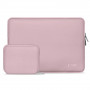 Nešiojamojo kompiuterio 15-16" dėklas Tech-Protect NeoSlim su priedų krepšeliu, Dusty Rose