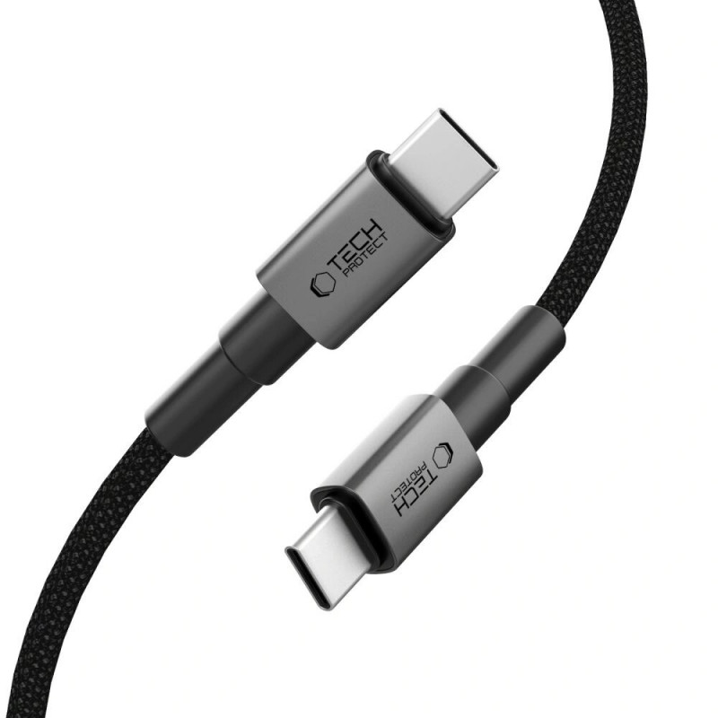 Tech-Protect Ultraboost DNA USB-C / USB-C kabelis PD100W/5A 50 cm, Iron Grey