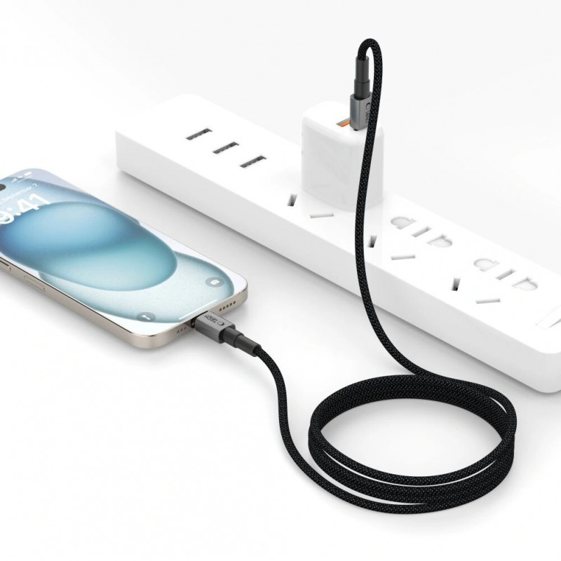 Tech-Protect Ultraboost DNA USB-C / USB-C kabelis PD100W/5A 50 cm, Iron Grey
