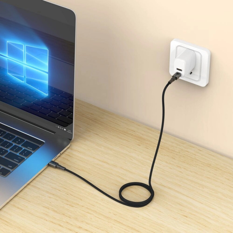 Tech-Protect Ultraboost DNA USB-C / USB-C kabelis PD100W/5A 50 cm, Iron Grey