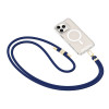 Tech-Protect C7S Rope Crossbody telefono dirželis, Navy Blue/gold