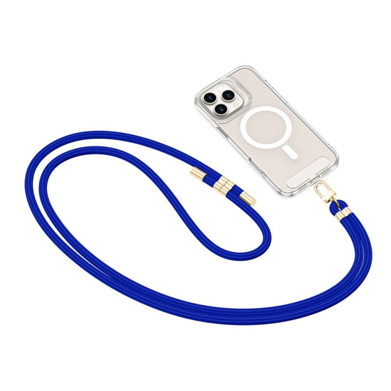 Tech-Protect C7S Rope Crossbody telefono pakabukas, Kobalto mėlynas/auksinis