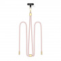 Tech-Protect C2S Rope Crossbody telefono dirželis, Baby Pink/gold
