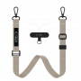 Tech-Protect C6S Rope Crossbody 2-in-1 telefono pakabukas, Cosmic Latte (smėlinis)