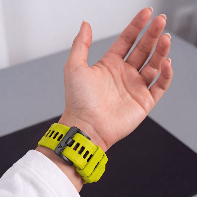 Tech-Protect Iconband Pro THP6051 laikrodžio dirželis, skirtas Garmin Fenix 5X / 5X Plus / 6X / 6X Pro / 7X / 8 / 8 Pro / 9 / 9 Pro (47 mm), lime / black