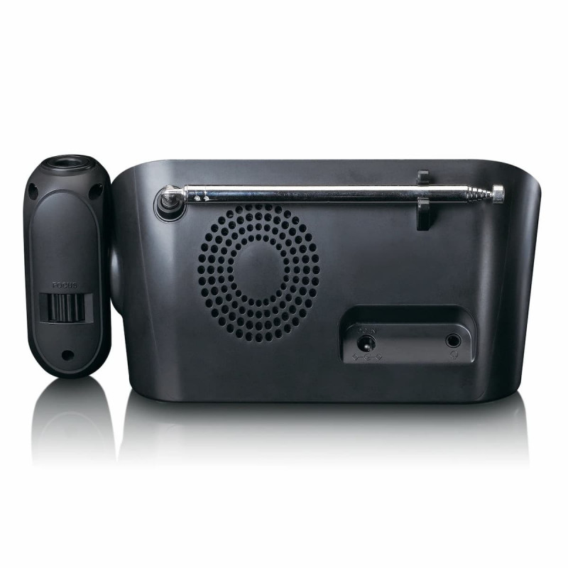 Lenco CR-615BK radijo žadintuvas su laiko projekcija, DAB+/FM, juodas