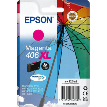 Epson 406XL Umbrella DURABrite Ultra magenta rašalo kasetė, 12,5 ml XL (C13T17H34010)