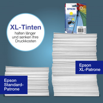 Epson 406 originali rašalo kasetė, geltona, 6 ml (C13T17G44010)