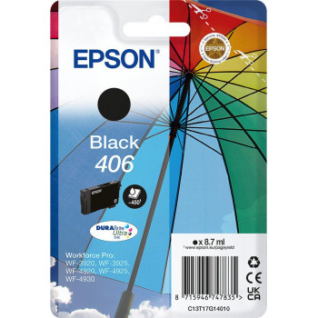Epson 406 originali rašalo kasetė, juoda, 8.7 ml (C13T17G14010)