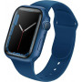 UNIQ Legion dėklas su grūdintu stiklu Apple Watch Series 7/8/9 45 mm, mėlynas