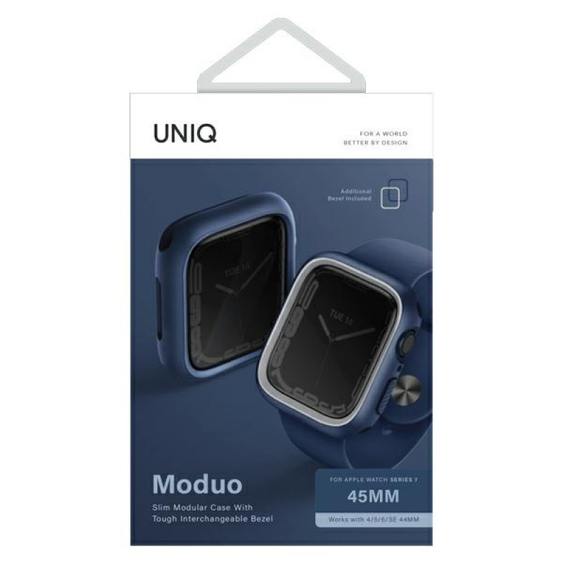UNIQ Moduo dėklas Apple Watch 4/5/6/7/8/9/SE 44/45 mm, Blue-Grey