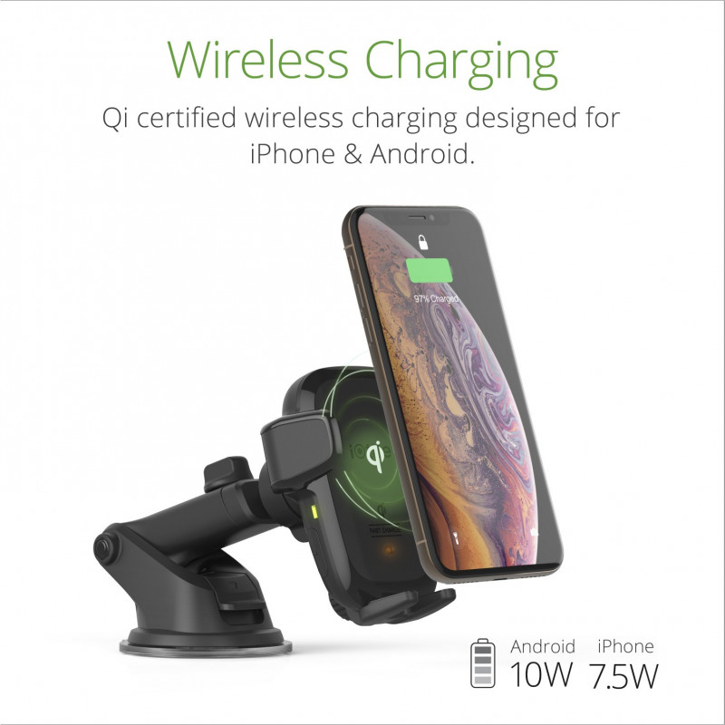 iOttie Auto Sense Wireless Dash Mount automobilinis laikiklis su belaidžiu įkrovimu (7.5 W iPhone, 10 W Android)
