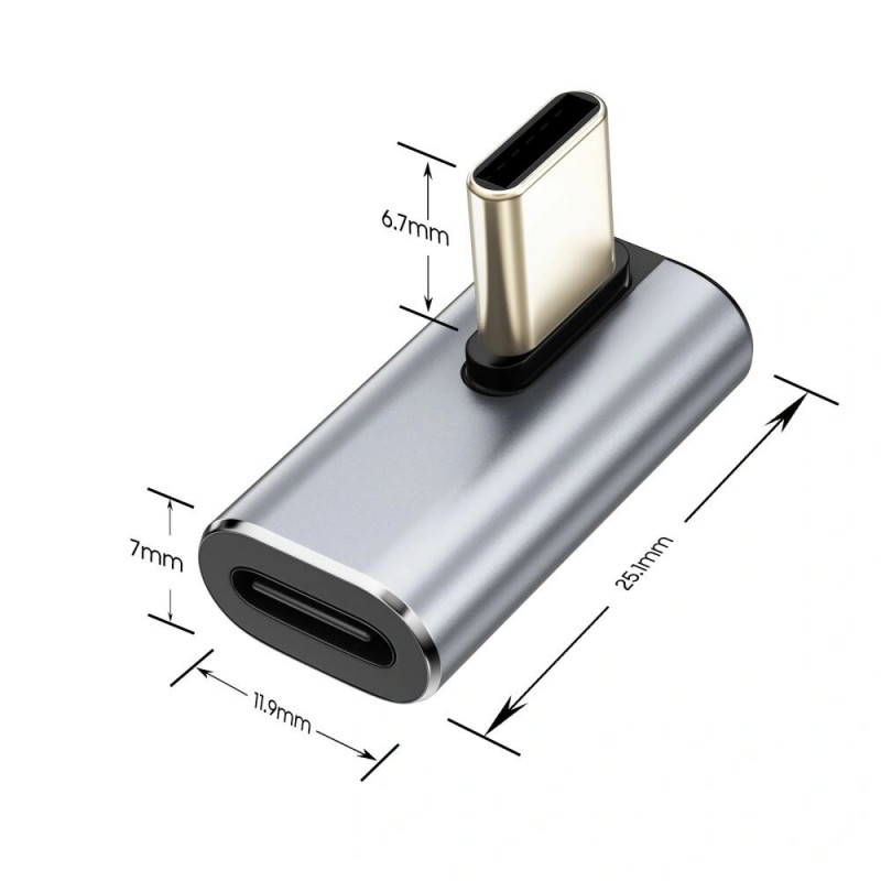 Tech-Protect UltraBoost AA03 USB-C kampuotas adapteris, pilkas