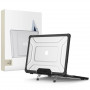 Tech-Protect SmartShell Pro dėklas, skirtas Apple MacBook Air 13" (M2/M3/M4/M5) 2023-2025, juodas/permatomas
