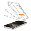 Tech-Protect Quick Set+ grūdintas stiklas, skirta Apple iPhone 16 Pro, juodas (2 vnt.)