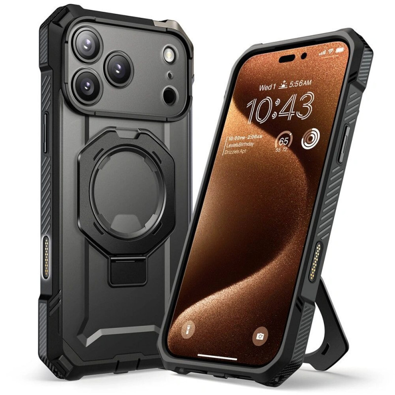 Supcase Unicorn Beetle Grip Mag MagSafe dėklas Apple iPhone 17 Pro Max, juodas