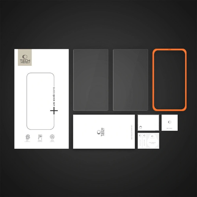 Tech-Protect Easy Set+ grūdintas stiklas, skaidrus, skirta Nintendo Switch 2, 2 vnt.