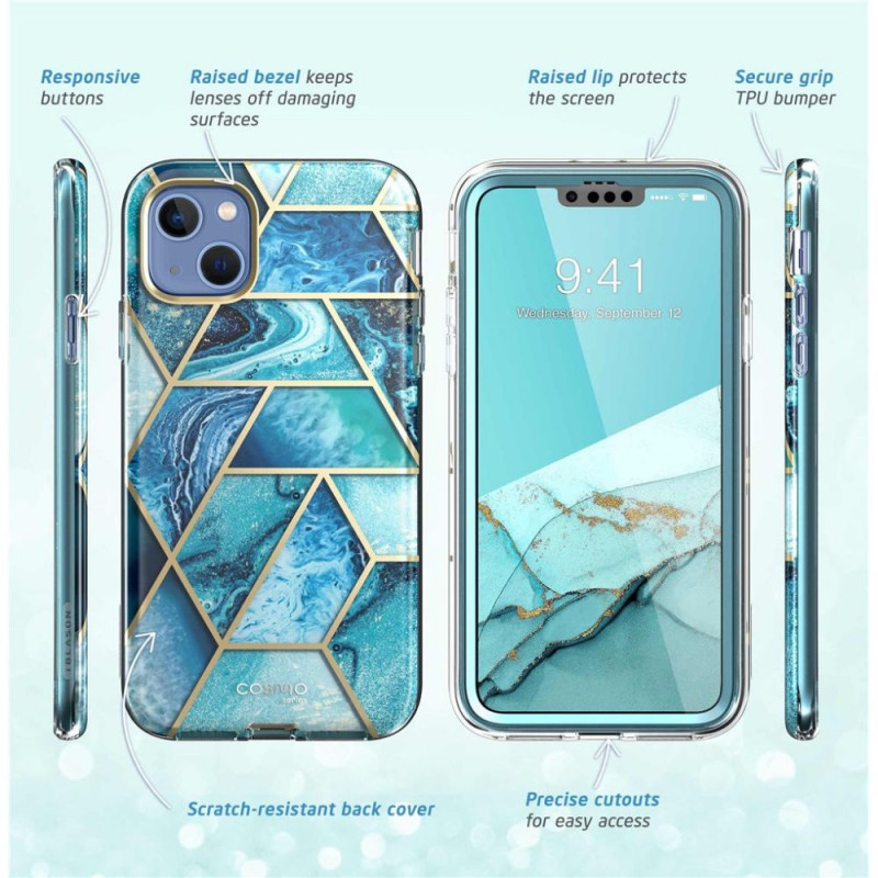 Supcase Cosmo dėklas Apple iPhone 14 Plus / 15 Plus, Ocean Blue