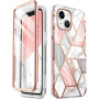 Supcase Cosmo dėklas Apple iPhone 14 Plus / 15 Plus, Pink Marble