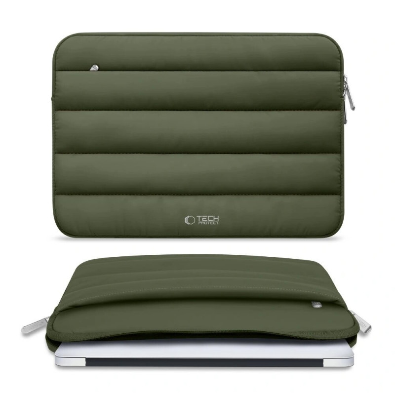Tech-Protect Fluffy nešiojamojo kompiuterio dėklas 13-14" Tech-Protect, Army Green