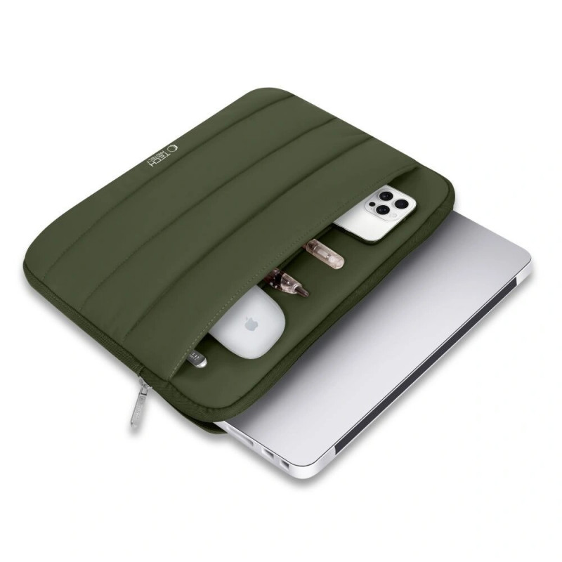 Tech-Protect Fluffy nešiojamojo kompiuterio dėklas 13-14" Tech-Protect, Army Green