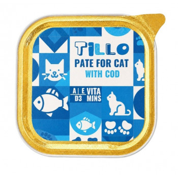 TILLO paštetas su menke katėms, 100 g