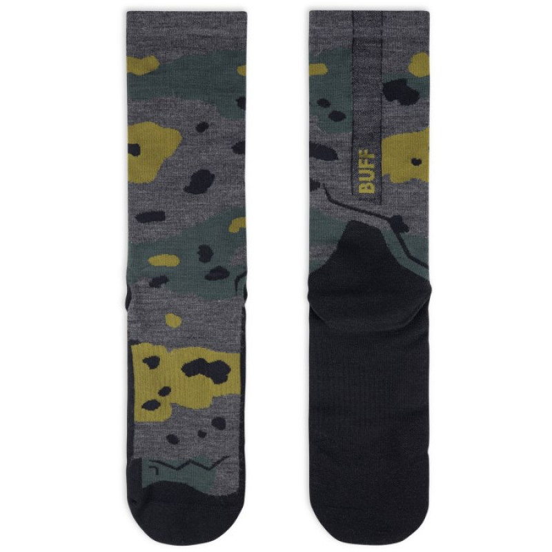 Buff Merino Lightweight Crew LWC2 kojinės, pilkos, L