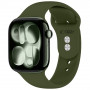 Tech-Protect Silicone Tech-Protect silikoninė apyrankė, skirta Apple Watch 8 / 9 / 10 / 11 / 12 / SE / Ultra 44/45/46/49 mm, Olive Green