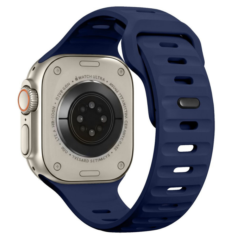 Tech-Protect Silicone Line Apple Watch 8 / 9 / 10 / 11 / 12 / SE / Ultra 44/45/46/49 mm apyrankė, Atlantic Blue