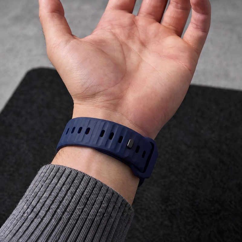 Tech-Protect Silicone Line Apple Watch 8 / 9 / 10 / 11 / 12 / SE / Ultra 44/45/46/49 mm apyrankė, Atlantic Blue