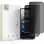Tech-Protect Anti Spy Glass Pro+ privatumo grūdintas stiklas Apple iPhone 17e / 16e / 14 / 13 Pro / 13 (2 vnt.), juodas