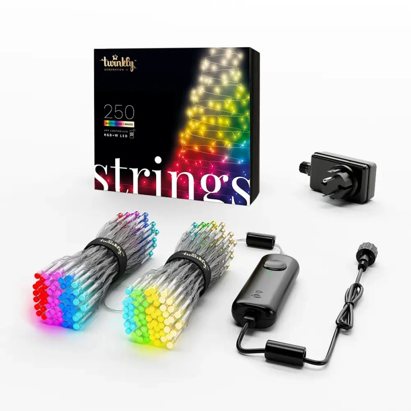 Twinkly Strings TWS250SPP-TEU LED girlianda, 250 LED, 5 mm RGBW, permatoma