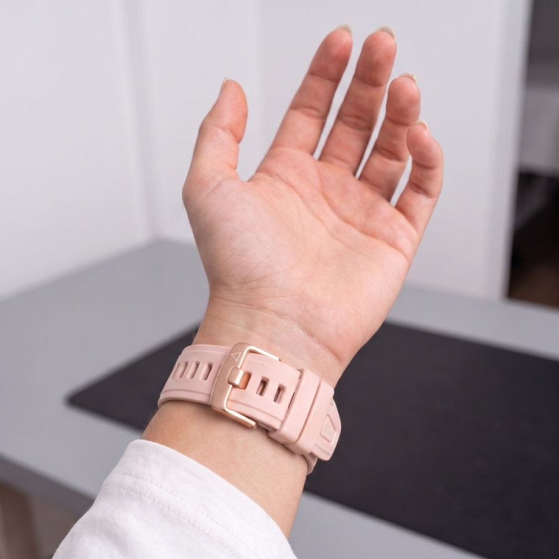 Tech-Protect Silicone Tech-Protect laikrodžio apyrankė, skirta Garmin Fenix 5s / 5s Plus / 6s / 6s Pro / 7s / 8 / 9 / 9 Pro 43 mm, Powder Pink