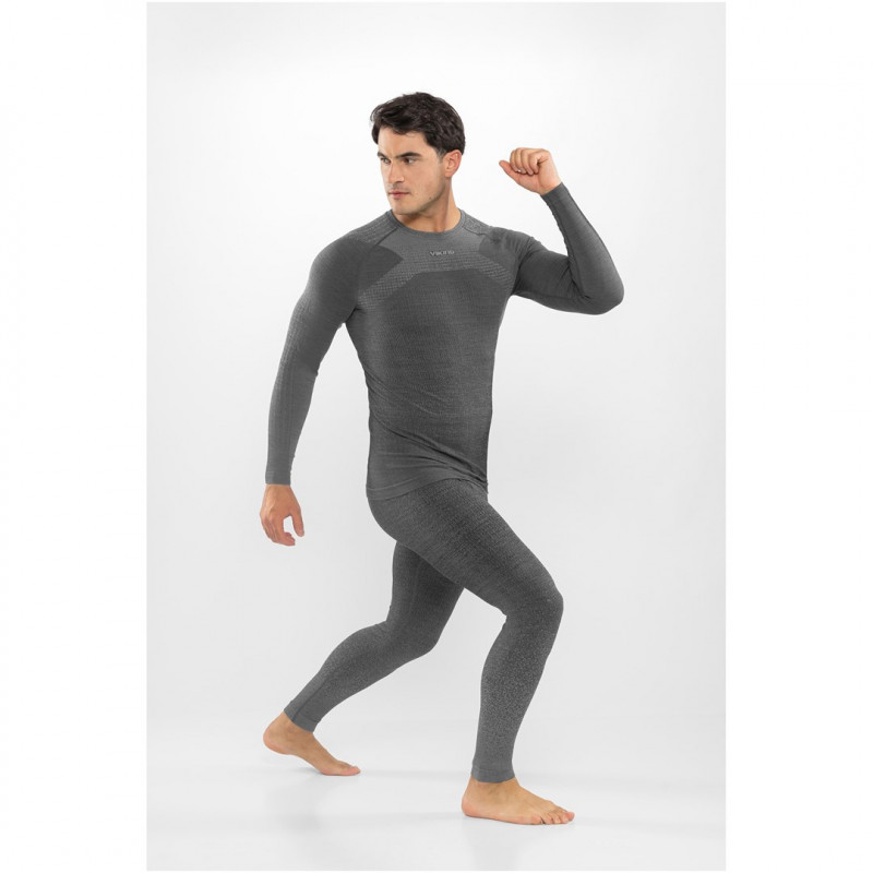 Viking Altis Man Set vyriškas merino apatinio sluoksnio komplektas, juodas, L
