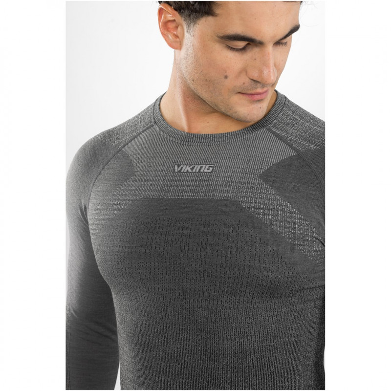 Viking Altis Man Set vyriškas merino apatinio sluoksnio komplektas, juodas, L