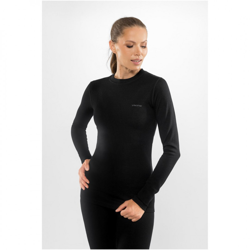 Viking Meriboo Lady Set Merino moteriškas apatinio sluoksnio komplektas, juodas, L