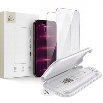 Tech-Protect OneTouch Set+ rūdytas stiklas, skaidrus, skirta Apple iPhone 17 Pro / 18 Pro, 2 vnt.