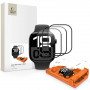 Tech-Protect Easy Set Flex+ hibridinis stiklas Apple Watch 4 / 5 / 6 / SE 1 / 2 / 3 44 mm, juodas (3 vnt.)