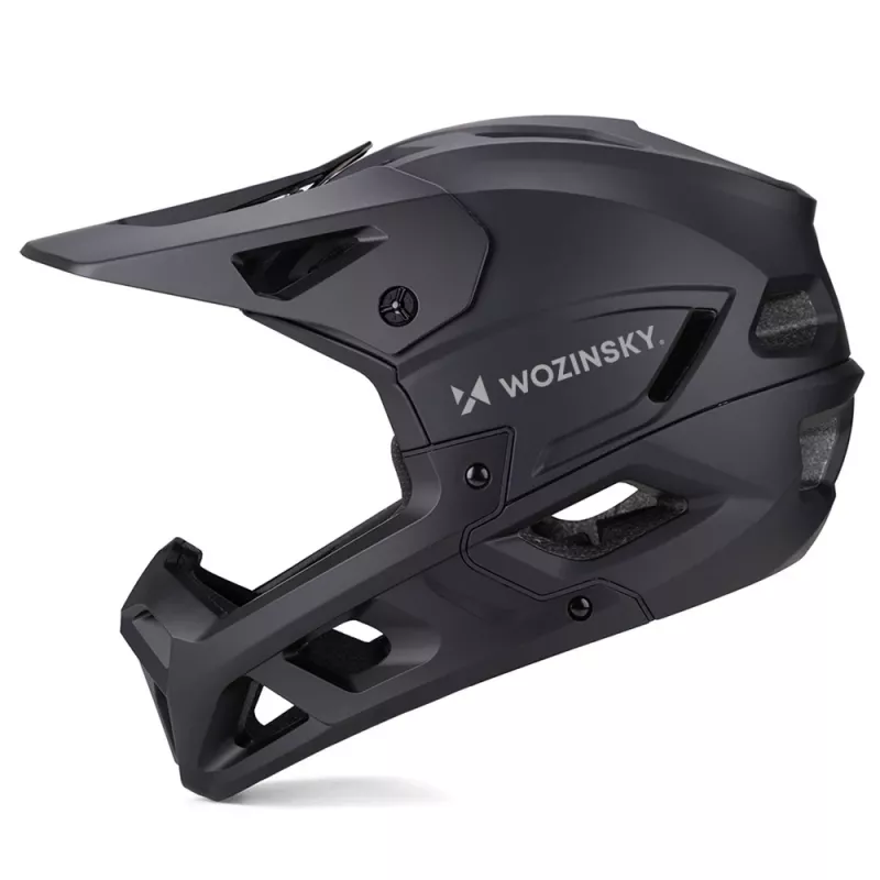Wozinsky HT-58L dviračio šalmas su nuimamu skydeliu, 60-62 cm, juodas