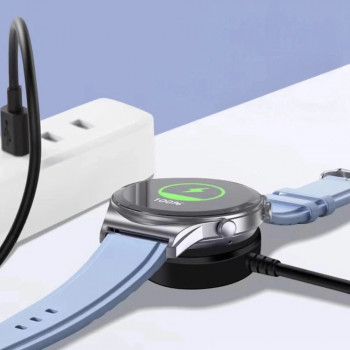 Tech-Protect MC03 UltraBoost magnetinis įkrovimo kabelis USB-A, 100 cm, skirtas Samsung Galaxy Watch, juodas