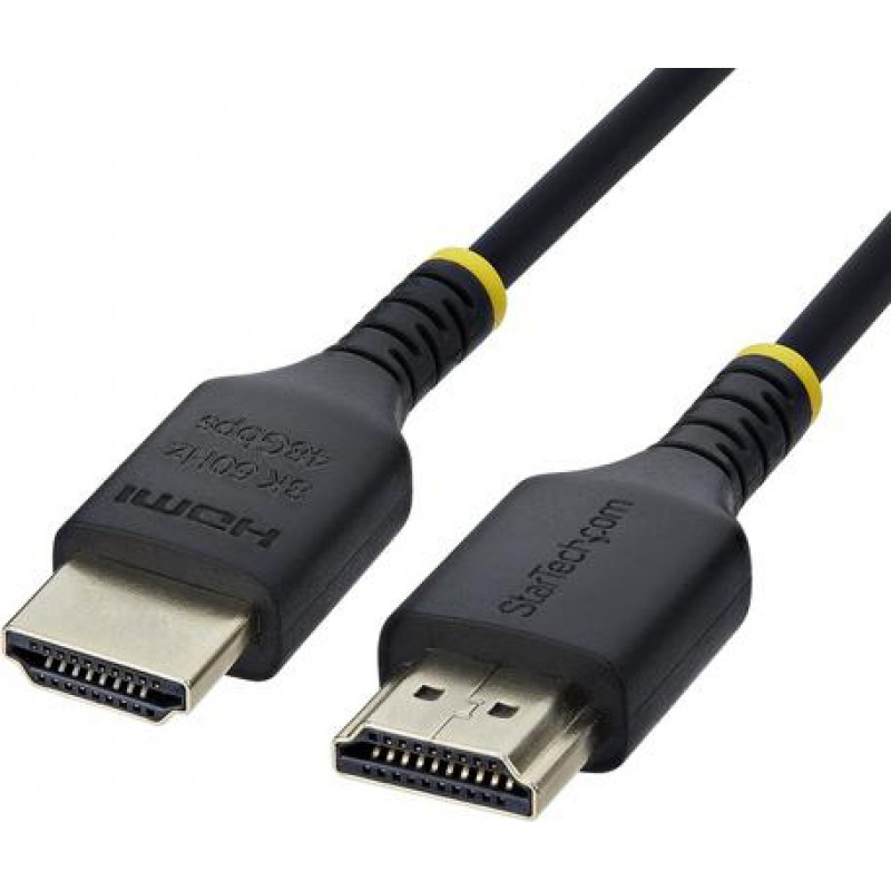 StarTech.com HDMI21-CBL-SLIM-1M Ultra High Speed HDMI 2.1 kabelis, 1 m, juodas